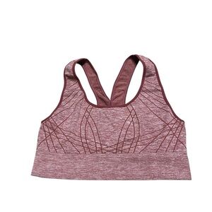 RBX Womens Seamless Sports Bra Maroon Medium Support Size Large